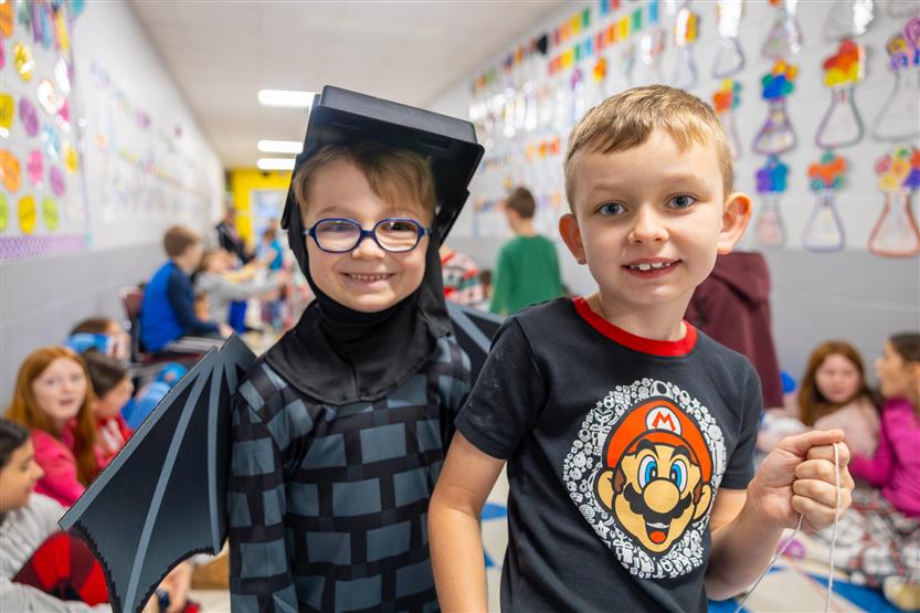 Students take part in a Character Parade